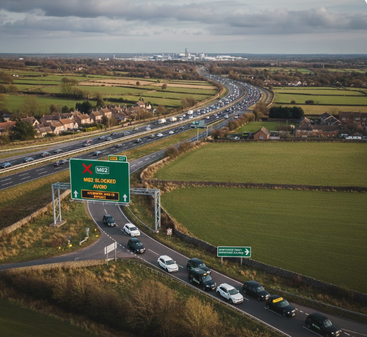 Alternative Routes to Manchester Airport When M62 is Blocked