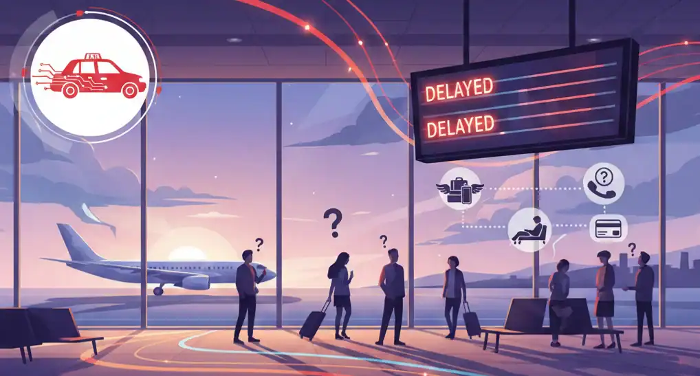 what happens if flight delayed taxi