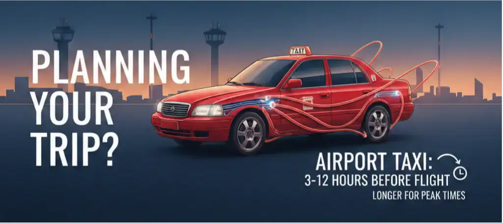 how early should i book airport taxi