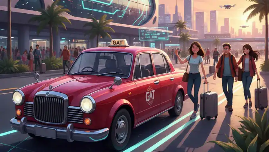 large group airport taxi