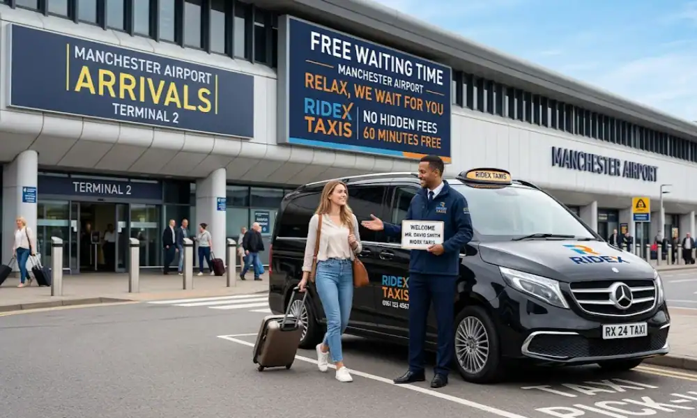 Free Waiting Time at Manchester Airport — 1 Hour Included