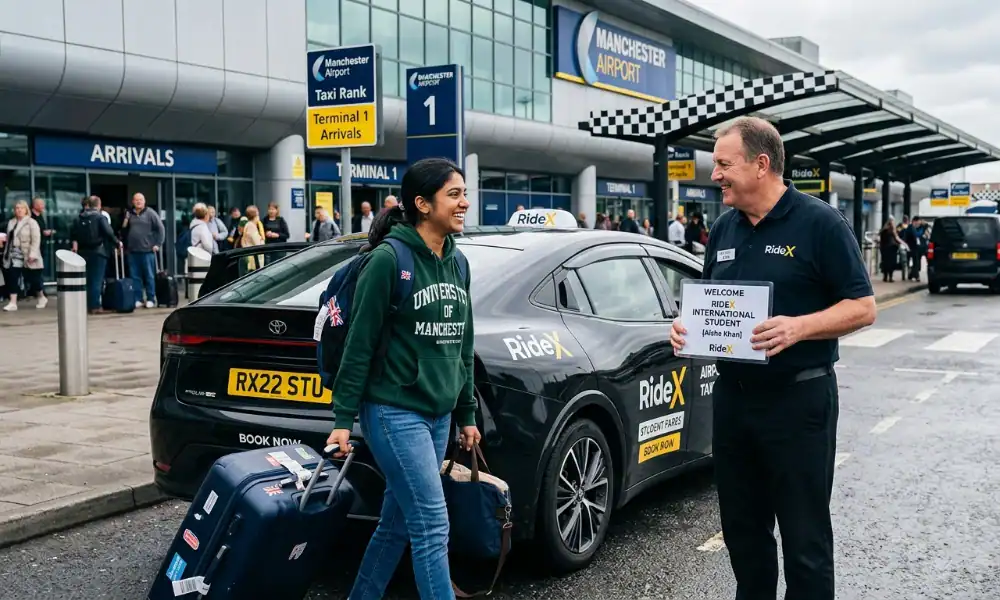 International Student Airport Taxi Manchester | RideX