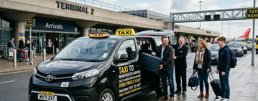 Sale to Manchester Airport Taxi — Book, Fixed Price, Flight Tracked 24 Hours