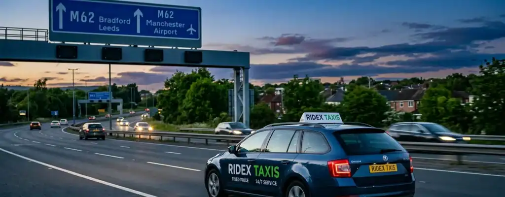 Bradford to Manchester Airport Taxi — Fixed Price, 24/7