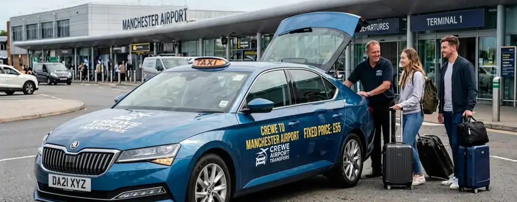 Crewe to Manchester Airport Taxi: Fixed Price, No Surprises