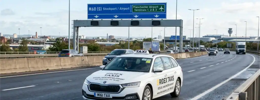 Ridex Exclusive Private Transfer Taxi Service: Eccles to Manchester Airport
