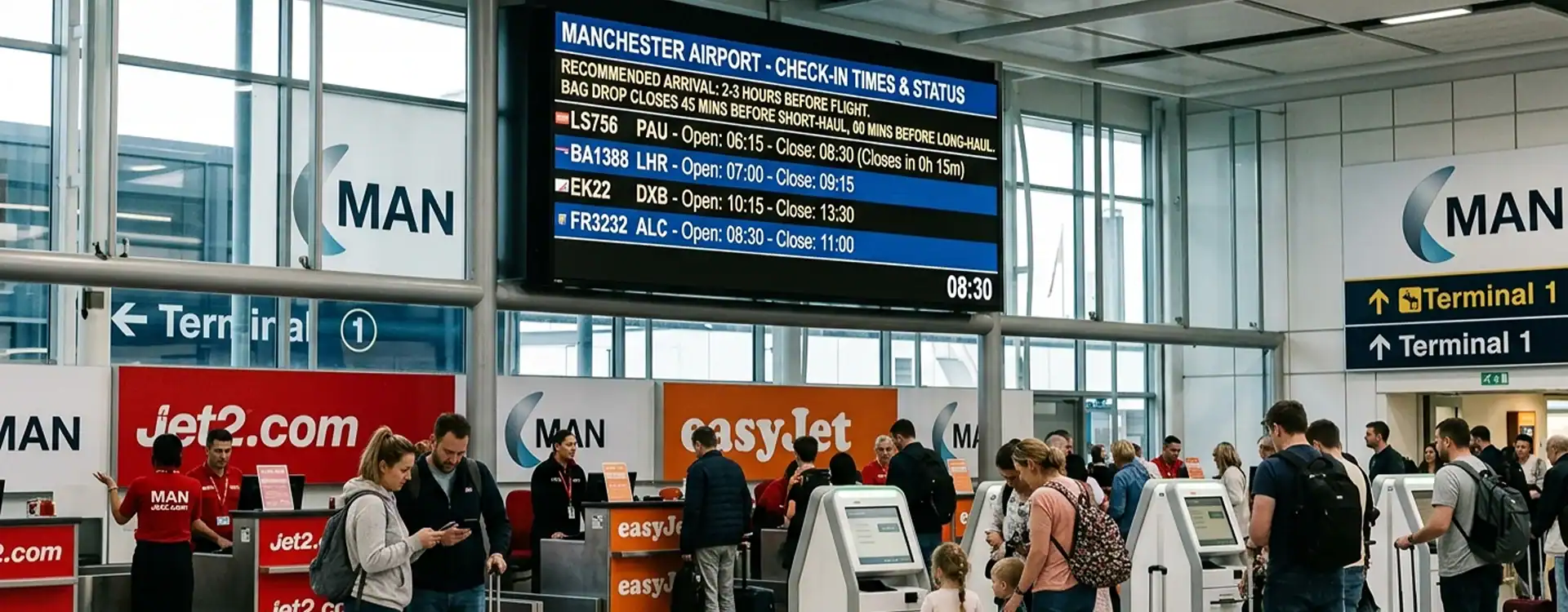 Manchester Airport Check-In Times 2026: Arrival, Bag Drop & Security Guide