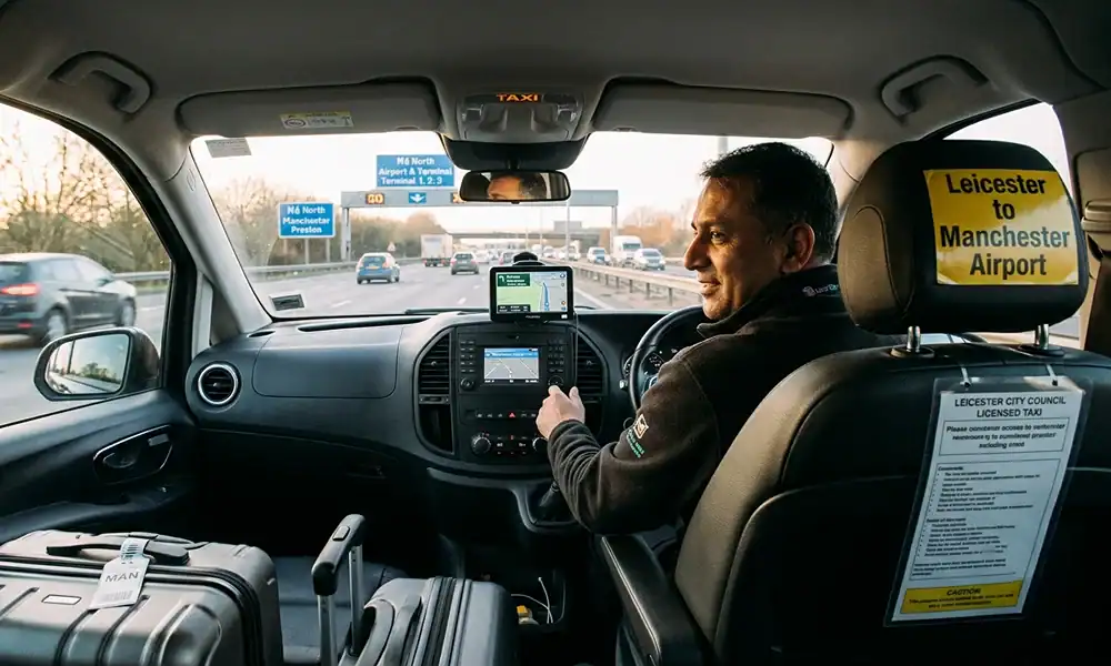 Leicester to Manchester Airport Taxi: Fixed Price, No Surge