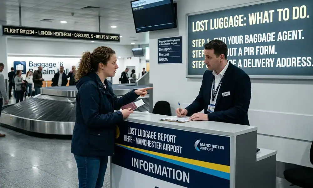 Lost Luggage at Manchester Airport: What to Do, Step by Step 2 Manchester Airport lost luggage what to do guide