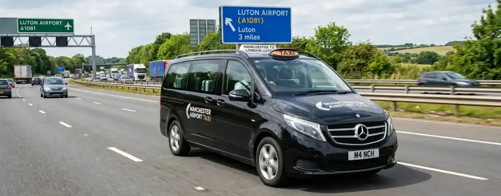 Manchester to Luton Airport Taxi: Fixed Fares, No Surge