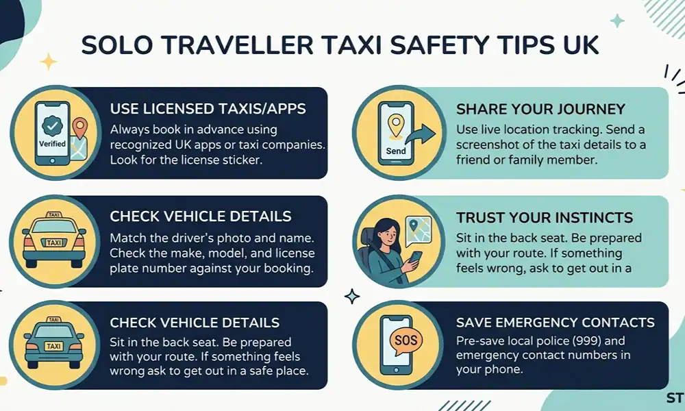 Solo Traveller Taxi Safety in the UK: A Practical Guide 2 Solo traveller taxi safety tips UK 2