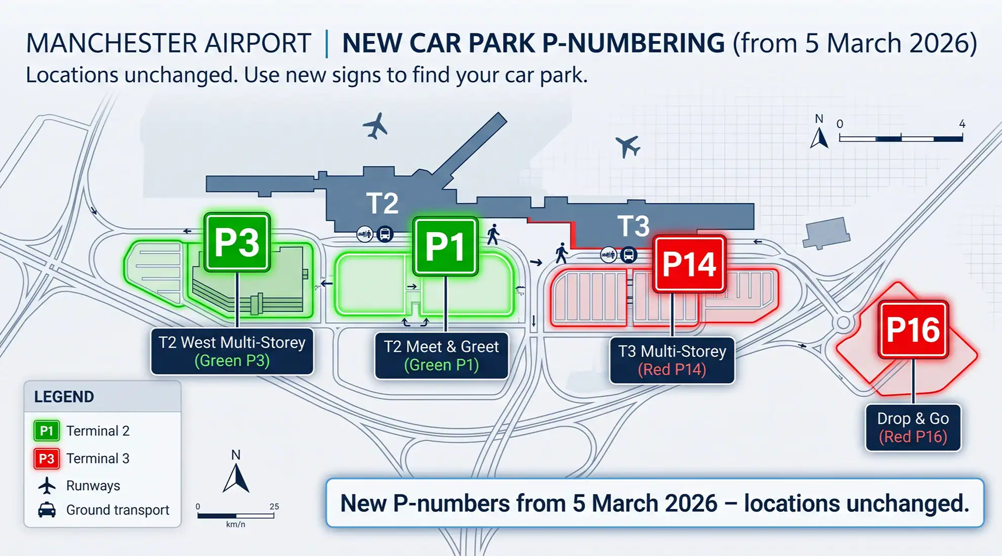 What Do P1 to P16 Mean at Manchester Airport? (2026 Guide)