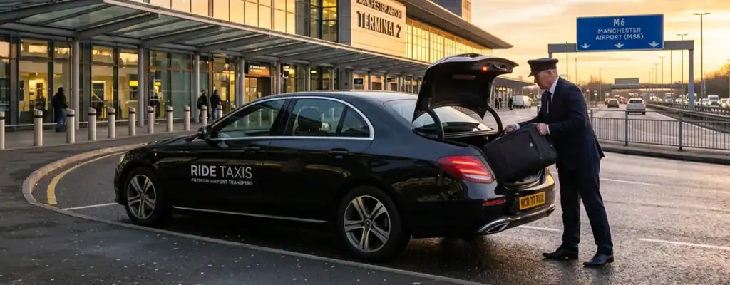 Carlisle to Manchester Airport Taxi: Fixed Price, Any Hour, Both Terminals