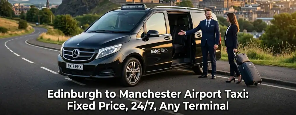 Edinburgh to Manchester Airport Taxi: Fixed-Price Transfers