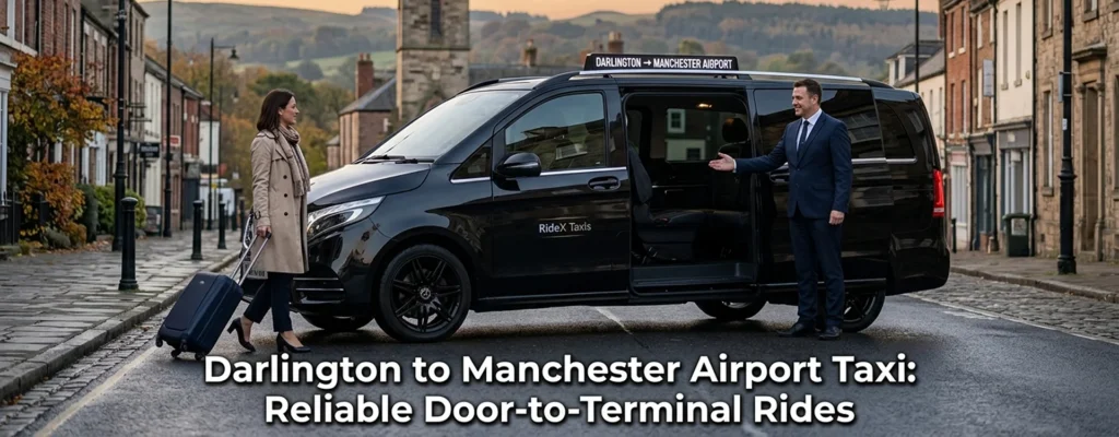 Darlington to Manchester Airport Taxi: Reliable Door-to-Terminal Rides